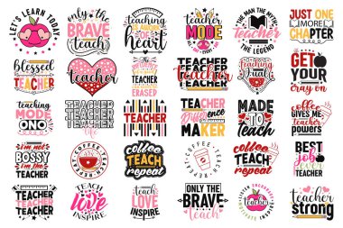 Öğretmenler Günü Tişört Tasarım Paketi. Vektör Öğretmen Tişörtü Tasarımı, Öğretmenler Günü Tişörtü, Öğretmen Tişört Tasarımı Koleksiyonu, Öğretmenler Günü svg Tasarımı