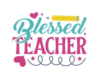 Kutsal öğretmen tipografi tişörtü tasarımı. Beyaz arkaplanda izole.