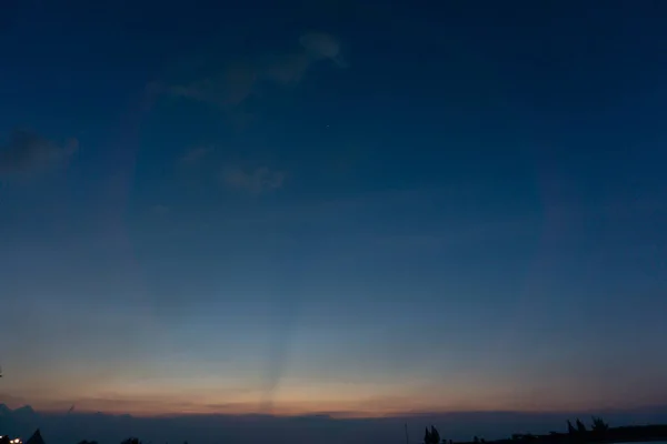 Vista Cielo Azul Playa Durante Atardecer Mágica Hora Azul Perfecto — Foto de Stock