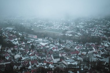 Marsberg historic city in the Sauerland, Germany during winter