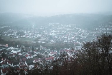 Marsberg historic city in the Sauerland, Germany during winter