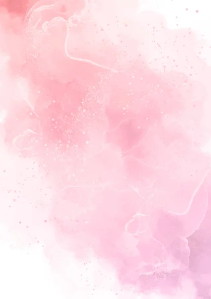 Pastel Pink Hand Painted Detailed Watercolour Background —  Vetores de Stock