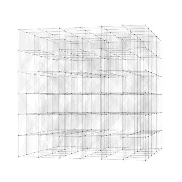 Fond Abstrait Avec Design Bas Poly Cube — Image vectorielle