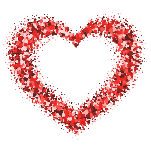 Valentines Day Background Heart Shaped Border Design — Stockvektor