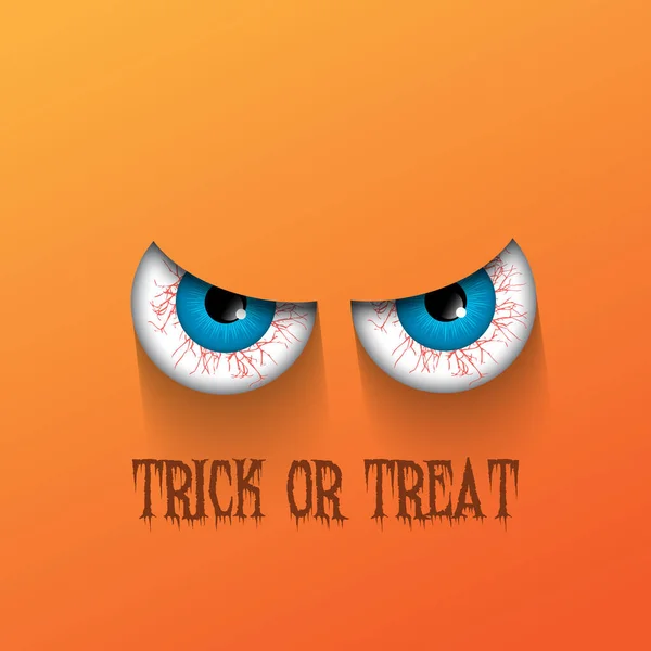 Läskig Halloween Bakgrund Med Onda Ögon — Stock vektor