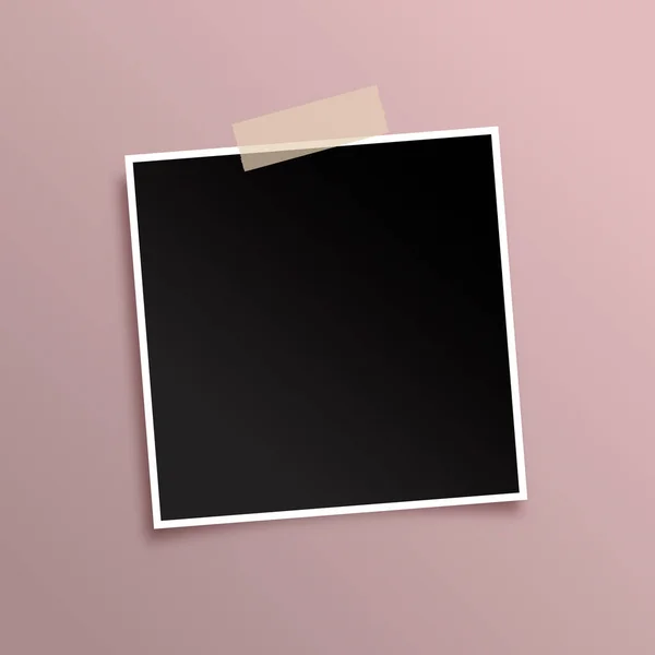 Fond Écran Avec Cadre Photo Noir — Image vectorielle
