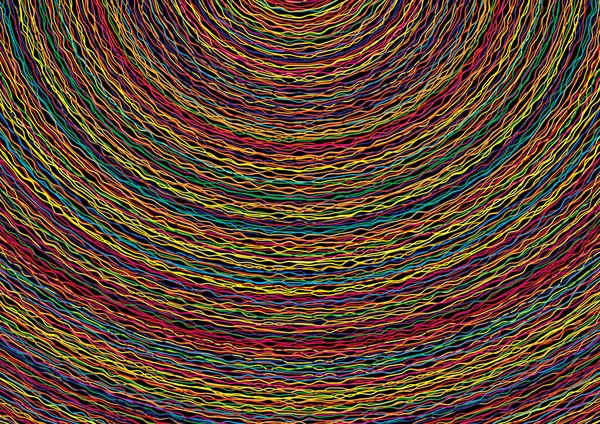 Абстрактный Фон Красочным Хаотичным Дизайном Линий — стоковый вектор