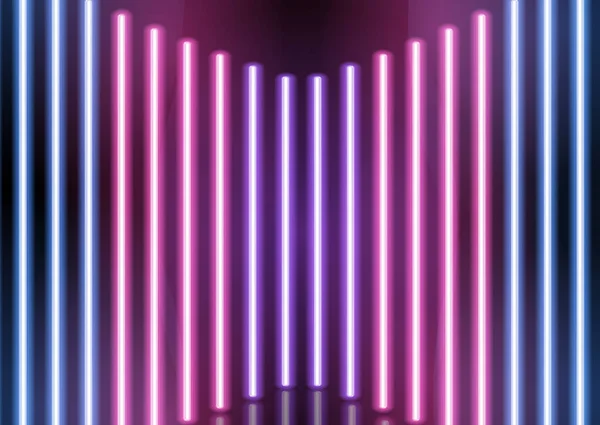 輝くネオンバーのデザインの抽象的な背景 — ストックベクタ