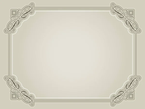 Декоративний Фон Сертифіката Тонах Сепії — стоковий вектор