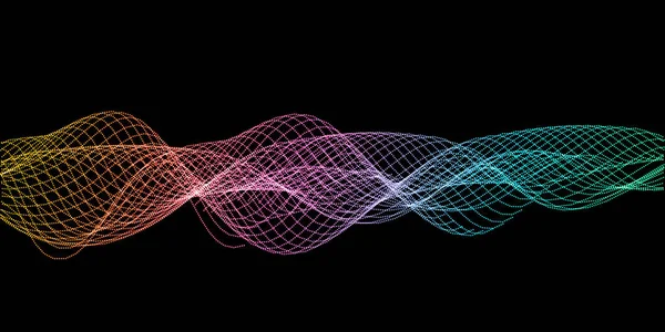 Абстрактний Банер Дизайном Звукових Хвиль — стоковий вектор