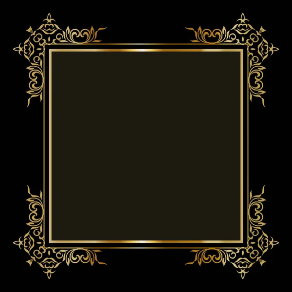 Элегантный Фон Декоративной Золотой Каймой — стоковый вектор