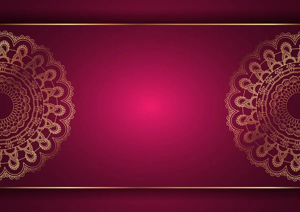 Eleganter Hintergrund Mit Einem Dekorativen Mandala Design — Stockvektor