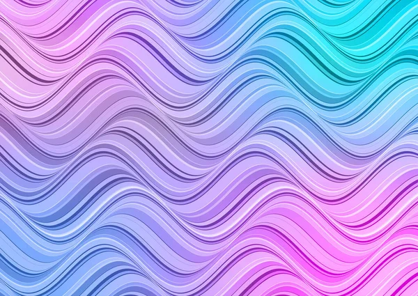 Abstract Background Pastel Coloured Waves Design — Stock Vector