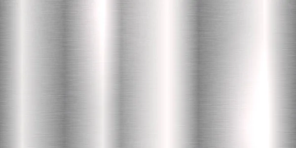 Banner Template Silver Brushed Metal Design — Stock Vector