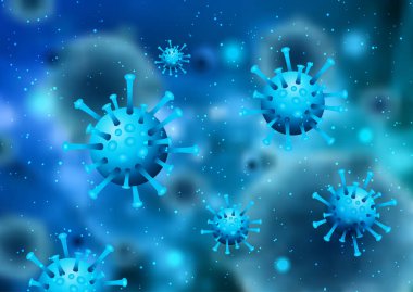 Soyut Covid 19 virüs hücresinin tıbbi geçmişi