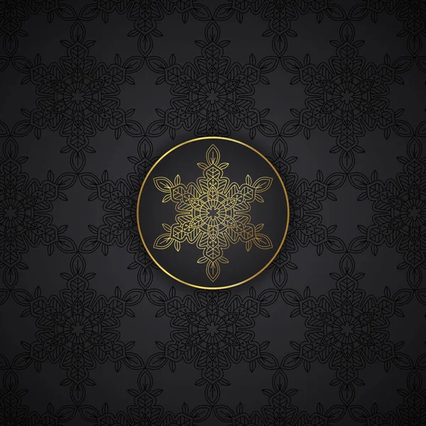 Luxus Design Mit Einem Dekorativen Mandala Muster Hintergrund — Stockvektor