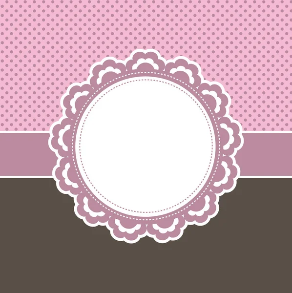 ピンクと茶色の色を使用してかわいい装飾的な背景 — ストックベクタ