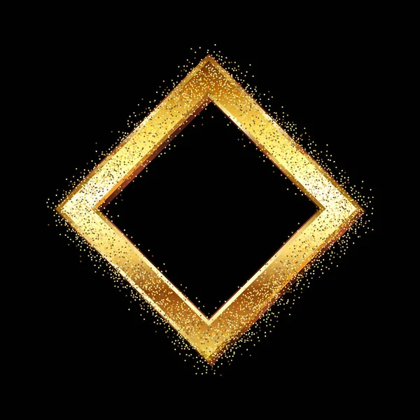 Декоративний Фон Блискучою Золотою Рамкою — стоковий вектор