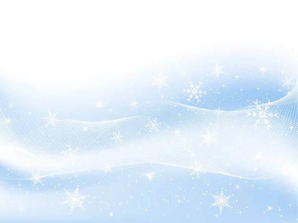 Abstrakter Hintergrund Von Schneeflocken Und Sternen — Stockvektor
