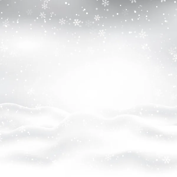Χριστουγεννιάτικο Χιονισμένο Τοπίο Χιόνι Που Πέφτει — Διανυσματικό Αρχείο