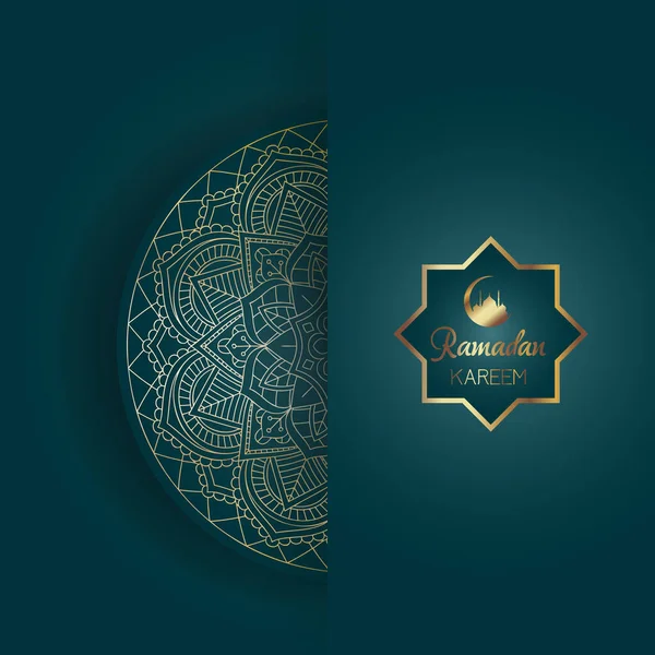Dekorative Ramadan Kareem Hintergrund Mit Einem Mandala Design — Stockvektor