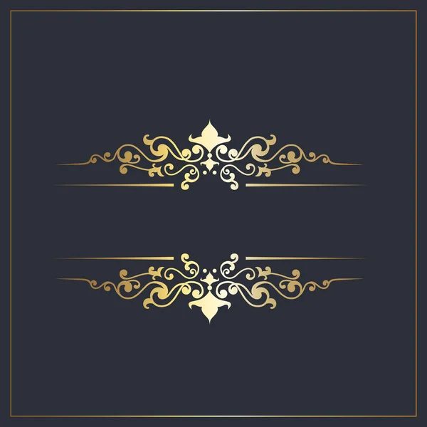 Dekorativer Hintergrund Mit Eleganten Goldenen Zierdetails — Stockvektor