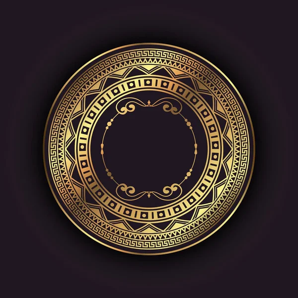Елегантний Фон Золотою Круглою Рамкою — стоковий вектор