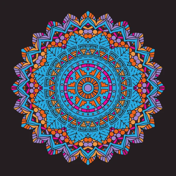 Abstracte Achtergrond Met Een Kleurrijk Mandala Ontwerp — Stockvector