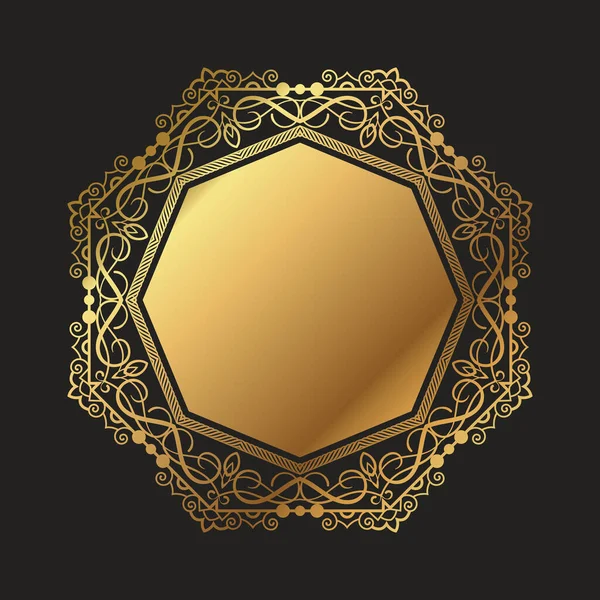 Елегантний Фон Декоративною Золотою Рамкою — стоковий вектор