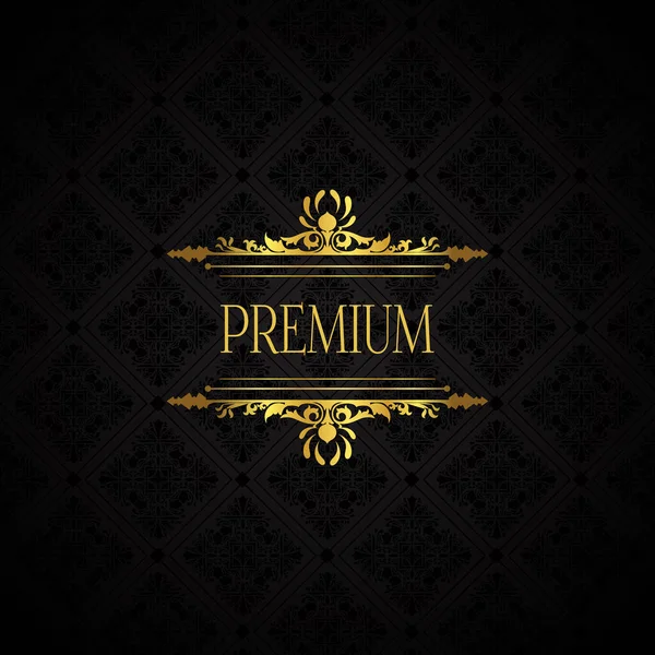 Eleganter Hintergrund Der Luxusmarke Gold Und Schwarz — Stockvektor