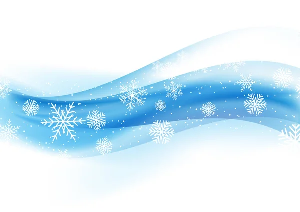 Fundo Natal Com Flocos Neve Gradiente Azul — Vetor de Stock