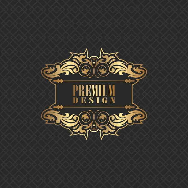 Elegantes Hintergrunddesign Mit Premium Logo Gold Und Schwarz — Stockvektor