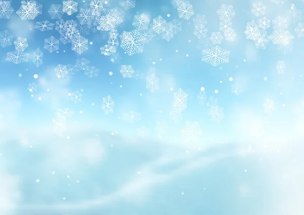 Рождественские Снежинки Разряженном Фоне — стоковый вектор