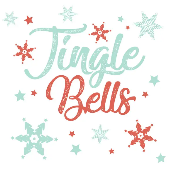 Karácsonyi Háttér Jingle Bells Dekoratív Típusa — Stock Vector