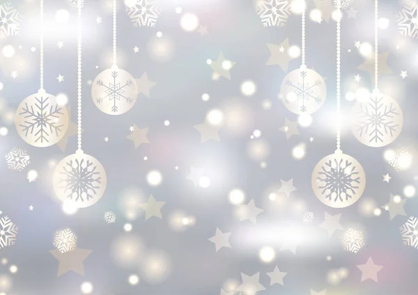 Kerstversiering Een Achtergrond Bokeh Lichten — Stockvector