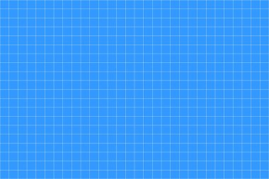 Blueprint grid worksheet background. Blank checkered layout for cutting mat, notebook, memos, office paper, drafting, plotting, engineering or architecting measuring or scheme. Vector illustration