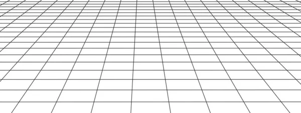 Horizontal Perspective Grid Tile Floor Texture Checkered Plane Pattern Squared — Stock vektor