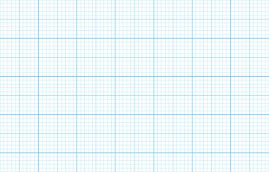 Blue grid paper pattern. Checkered sheet template for notebook page in school math education, office work, memos, drafting, plotting, engineering or architecting measuring. Vector graphic illustration