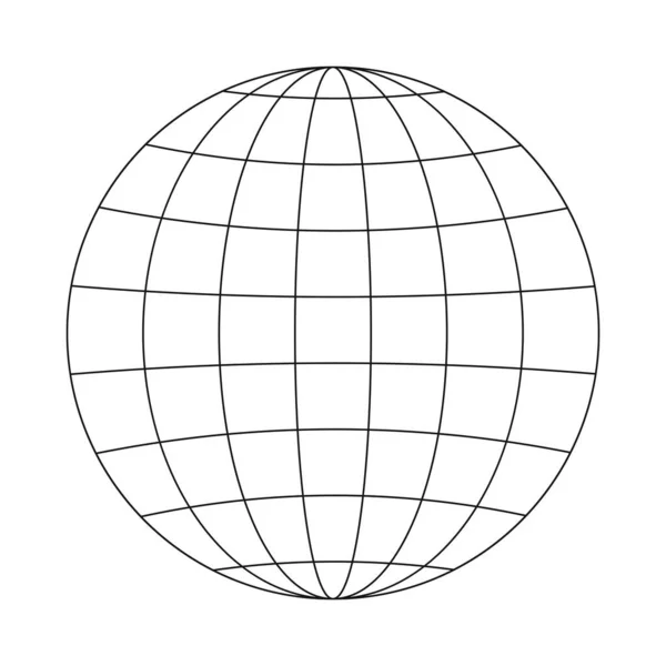 Globe图标 地球行星球体的标志 全球社会问题的象征 人们的联系 遍布全球的传递 矢量图形说明 — 图库矢量图片