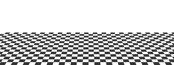 水平瓷砖地板检查纹理 平面与正方形图案 棋盘表面的透视 具有黑白正方形的几何复古设计 矢量平面插图 — 图库矢量图片