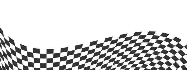 Winding Race Flagge Oder Schachbrett Textur Schwarz Weiß Karierte Muster — Stockvektor