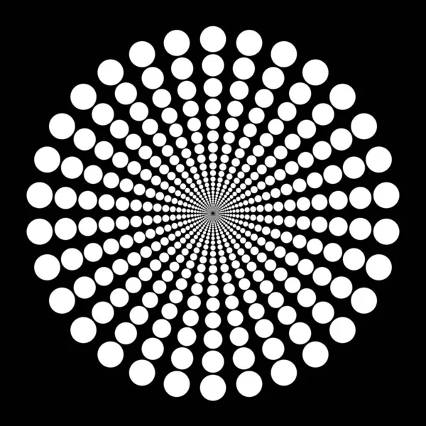 Cercle Avec Motif Pois Forme Ronde Avec Des Points Blancs — Image vectorielle