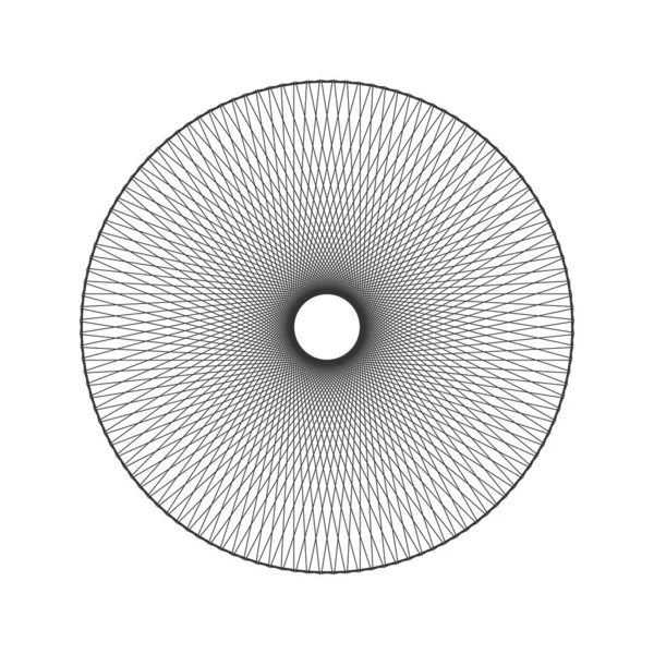 Plantilla Espirógrafo Textura Ornamento Concéntrico Elemento Armónico Simétrico Forma Guilloche — Archivo Imágenes Vectoriales