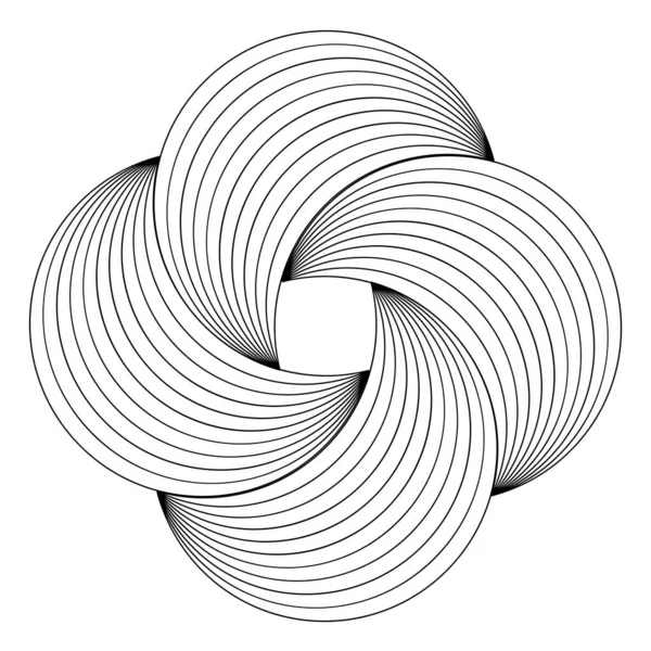 花饰质感 图形花形 在白色背景上孤立的和谐对称元素 矢量概要说明 — 图库矢量图片