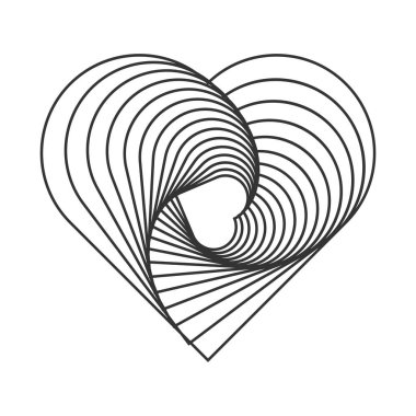 Kalpler çarpık durumda. Dinamik optik illüzyon. Tasarım ögesi beyaz arkaplanda izole edildi. Vektör grafik illüstrasyonu.