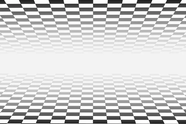 Horizontal Infinity Floor Ceiling Checkered Textures Perspective Top Bottom Tiled — Stock Vector