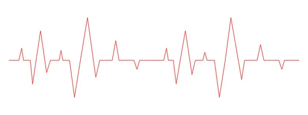 Карта Электрокардиограммы Диаграмма Сердцебиения Изолирована Белом Фоне Красная Сердечная Ритмическая — стоковый вектор
