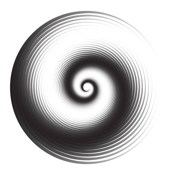 Forma Espiral Ícone Efeito Redemoinho Isolado Fundo Branco Design Gráfico —  Vetores de Stock