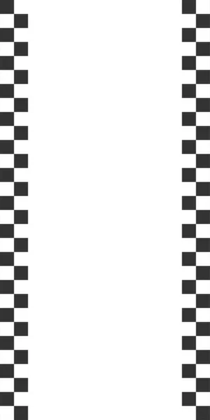 Вертикальный Флаг Гонки Фон Шахматной Доски Черно Белый Квадратный Узор — стоковый вектор