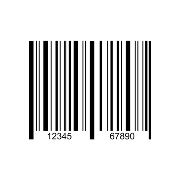 Beispiel Barcode Etikett Barcode Vorlage Isoliert Auf Weißem Hintergrund Grafische — Stockvektor